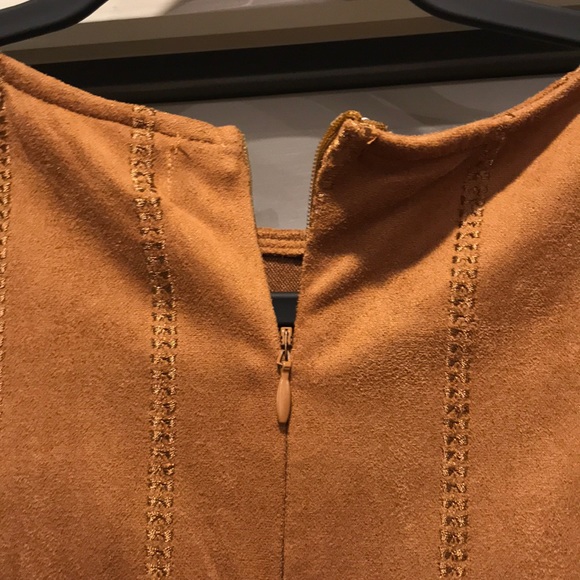 Anthropologie Do-Be faux suede brown dress. SIZE S NWT - Picture 5 of 7